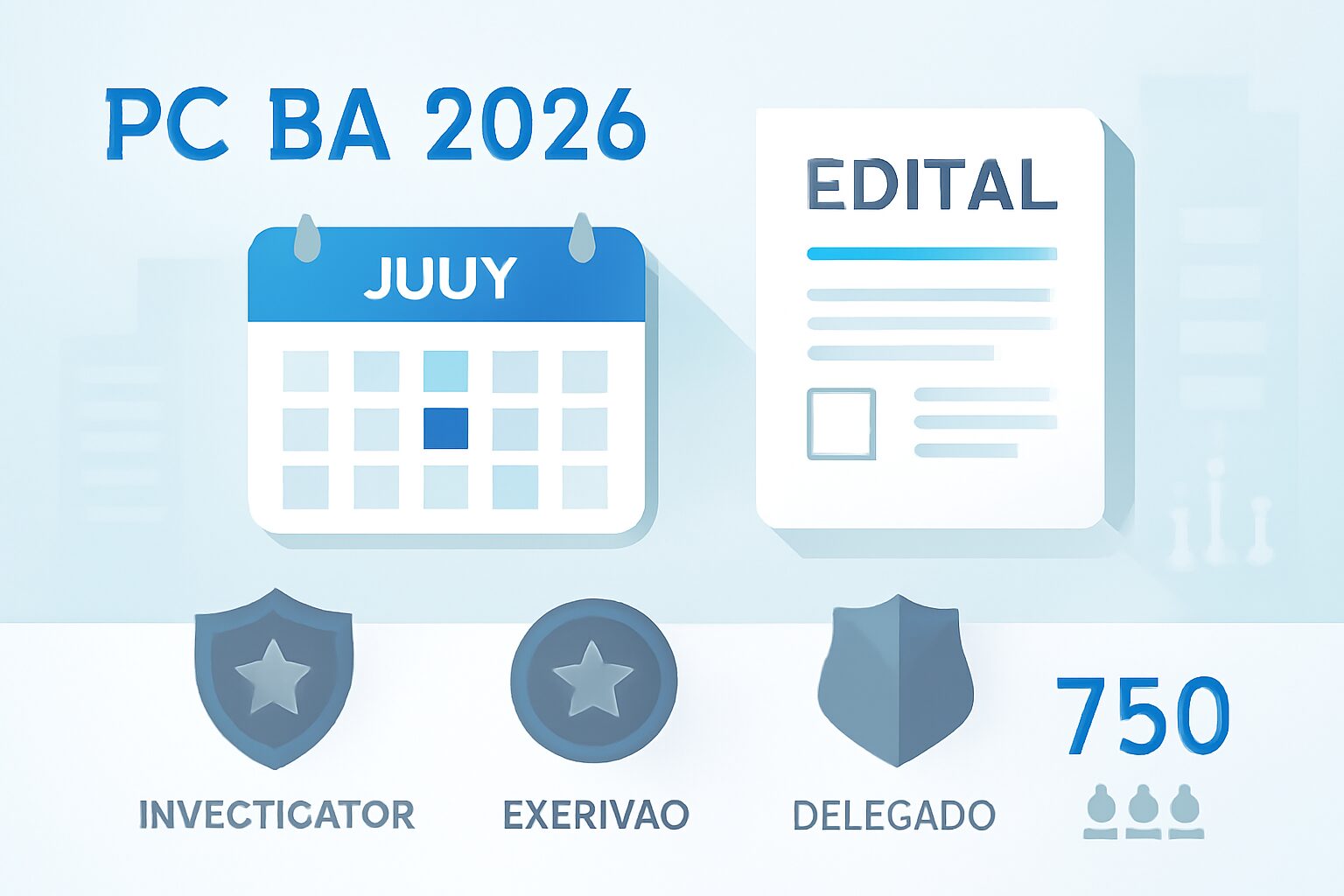 Concurso PC BA 2026: edital em julho e 750 vagas previstas