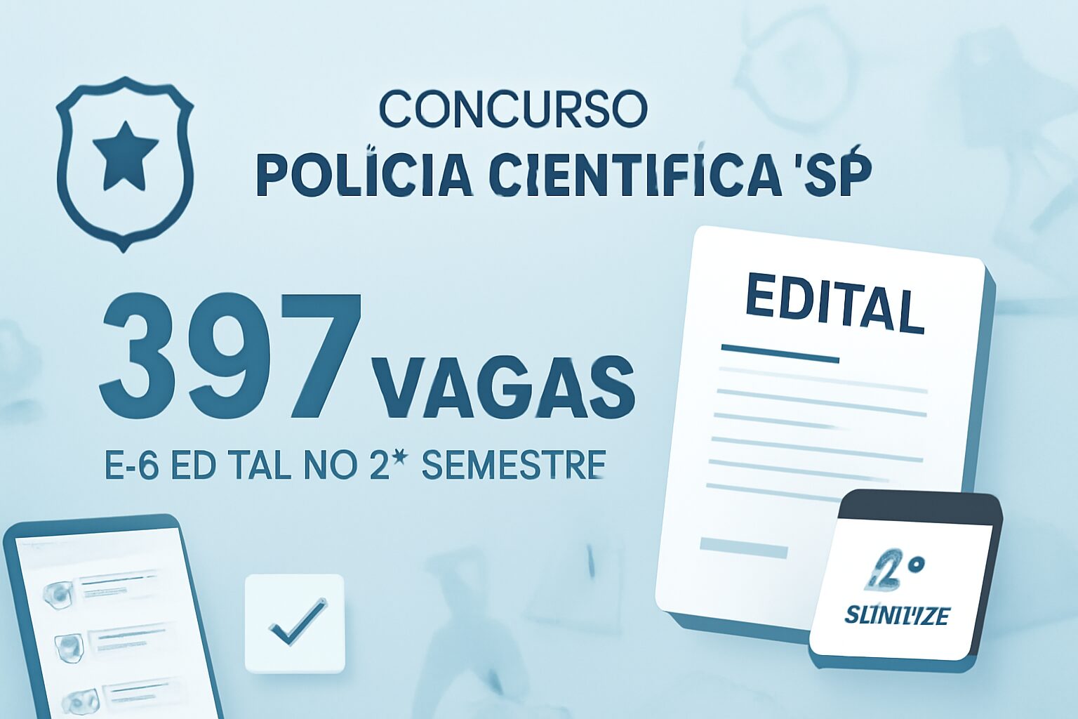 Concurso Polícia Científica SP: 397 vagas e edital no 2º semestre